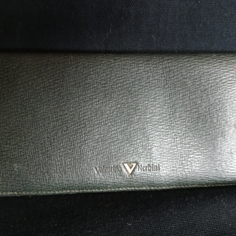 VTG Valentino Nerbini Made in Italy Forest Green Long Leather Wallet